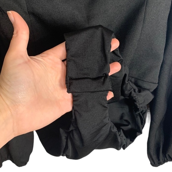 Princess Polly milkmaid Bodysuit Square
Neck Balloon Long Sleeve sz 10 Black - Picture 9 of 16